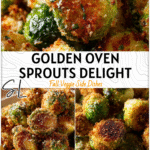 Crispy breaded Brussels sprouts roasted on a pan with herbs and Parmesan for the best oven-baked texture.